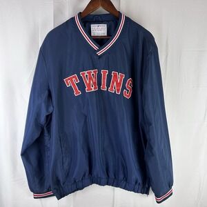 MLB Minnesota Twins Carl Banks Pullover‎ Windbreaker Jacket Size XL Blue